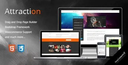 Download Attraction Responsive WordPress Landing Page v2.1.0
