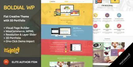 Download Boldial WP – Flat Creative Theme with 3D Portfolio v2.9