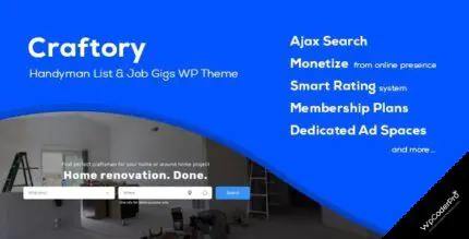 Download Craftory – Craftsmen Directory Listing and Job Board WordPress Theme v1.3.0