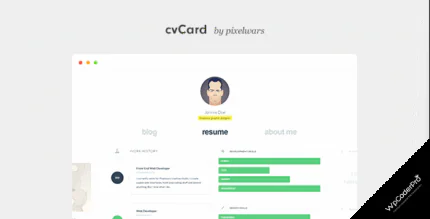 Download cvCard WP – Responsive vCard WordPress Theme v1.4.5