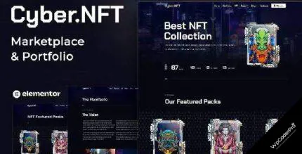Download Cyber.NFT Marketplace and Portfolio Elementor Template Kit