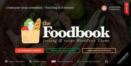 Download Foodbook – Recipe Community, Blog, Food and Restaurant Theme v1.1.2