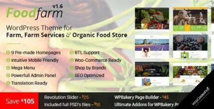 FoodFarm WordPress Theme