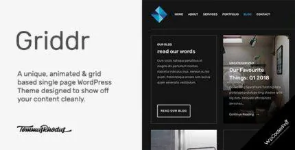 Download Griddr – Animated Grid Creative WordPress Theme v1.0.4