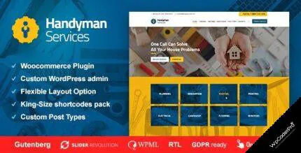 Download Handyman Services – Construction and Renovation WordPress Theme v1.0.8