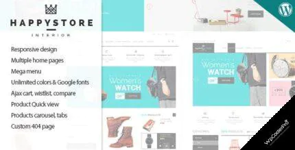 Download HappyStore – Responsive WordPress WooCommerce Theme v1.6.3