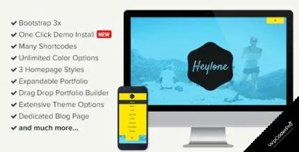 Download Heylone – One Page Parallax WordPress Theme v1.7