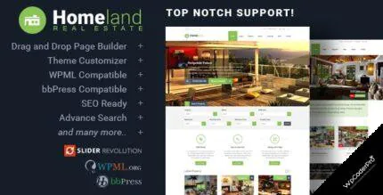 Download Homeland – Responsive Real Estate Theme for WordPress v3.3.1