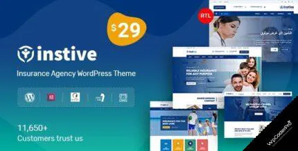 Download Instive Theme GPL – Insurance WordPress Theme v1.2.0