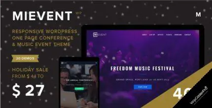 Download MiEvent – Responsive Event and Music WordPress Theme v1.0