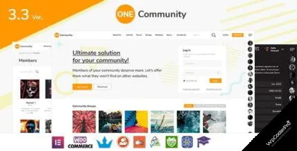 Download OneCommunity – BuddyPress Nouveau Community Theme v3.7.9