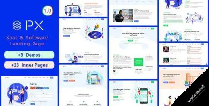Download PXaas – App and Software Landing Page Theme v1.0.6