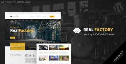 Download Real Factory v1.4.4 (With Licence Key) - Construction WordPress Theme