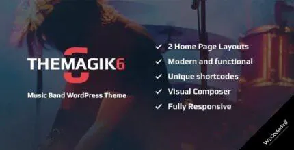 Download The Magic 6 – Music Band and Musician Artist WordPress Theme v1.6