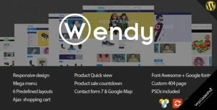 Download Wendy – Multi Store WooCommerce Theme v1.6.3