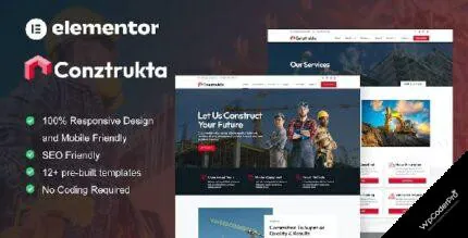Download Conztrukta - Construction Service Elementor Template Kit
