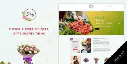 Download Flory Florist, Flower Bouquet, Shopify Theme