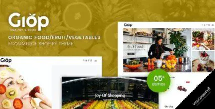 Download Giop Organic Food Fruit Vegetables Shopify Theme